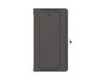 SZAFA INSTALACYJNA RACK WISZĄCA 19" 12U 540X350 CZARNA DRZWI PRZESZKLONE LANBERG (FLAT PACK)