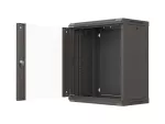 SZAFA INSTALACYJNA RACK WISZĄCA 19" 12U 540X350 CZARNA DRZWI PRZESZKLONE LANBERG (FLAT PACK)