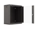 SZAFA INSTALACYJNA RACK WISZĄCA 19" 12U 540X350 CZARNA DRZWI PRZESZKLONE LANBERG (FLAT PACK)