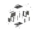 SZAFA INSTALACYJNA RACK WISZĄCA 19" 12U 540X350 CZARNA DRZWI PRZESZKLONE LANBERG (FLAT PACK)