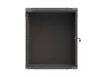 SZAFA INSTALACYJNA RACK WISZĄCA 19" 12U 540X350 CZARNA DRZWI PRZESZKLONE LANBERG (FLAT PACK)