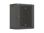 SZAFA INSTALACYJNA RACK WISZĄCA 19" 12U 540X350 CZARNA DRZWI PRZESZKLONE LANBERG (FLAT PACK)