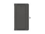 SZAFA INSTALACYJNA RACK WISZĄCA 19" 12U 540X350 CZARNA DRZWI PRZESZKLONE LANBERG (FLAT PACK)