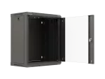 SZAFA INSTALACYJNA RACK WISZĄCA 19" 12U 540X350 CZARNA DRZWI PRZESZKLONE LANBERG (FLAT PACK)