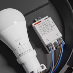 NYMPHEA OMNI BLACK SENSE E27 230V IP65 IK08 FI300X90MM CZARNY OKRĄGŁA CZUJNIK RUCHU