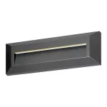 KIBO LED 1,5W, lampa elewacyjna, 150lm, IP65, 4000K, prostokątna, szara