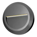 KIBO LED 1W, lampa elewacyjna, 100lm, IP65, 4000K, okrągła, szara