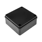 Puszka hermetyczna 100x100x50, bez dławików, czarna, bezhalogenowa, odporna na UV, IP65