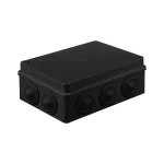 Puszka hermetyczna 190x140x70, 10 dławików, odporna na UV, czarna, IP65
