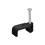 Uchwyt kablowy płaski na kabel YDYp 3x1,5mm2, 10x6mm, czarny, 25 szt.