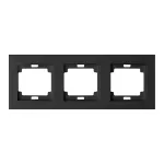 Ramka potrójna pionowa Onyx, RA-3OP, czarny