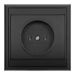 Gniazdo pojedyncze p/t 2P Luna, 16A, 250V, PT-15L, czarny