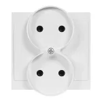 Gniazdo podwójne p/t 2x2P Luna, 16A, 250V, PT-5LR, biały