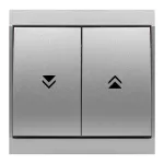 Łącznik roletowy p/t Luna, 10A, 250V, WP-10L, srebrny