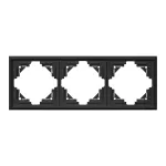 Ramka potrójna Luna, Ra-3L, czarny