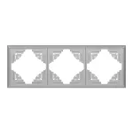 Ramka potrójna Luna, Ra-3L, srebrny