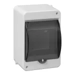 Obudowa modułowa natynkowa S-4, z szybką dymną, ze złączką N+PE, biała, IP40