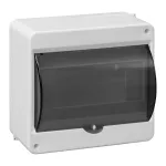 Obudowa modułowa natynkowa S-8, z szybką dymną, bez złączki, biała, IP40