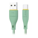 Kabel USB-A - USB-C Miccell VQ-D06, 2,4A, 1m, zielony