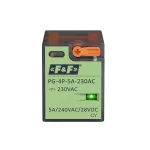 Przekaźnik 4xNO/NC, obciążalność (na kanał) 5A/240V AC lub 12A/28V DC, napięcie zasilania cewki 230V AC