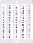 ES-NU0851001 Oznacznik 1 do 50 (100 szt.)