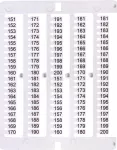 ES-NU0851151 Oznacznik 151 do 200 (100 szt.)