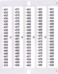 ES-NU0851451 Oznacznik 451 do 500 (100 szt.)