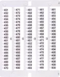 ES-NU0851451 Oznacznik 451 do 500 (100 szt.)