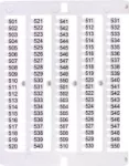 ES-NU0851501 Oznacznik 501 do 550 (100 szt.)