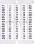 ES-NU0851651 Oznacznik 651 do 700 (100 szt.)