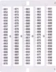 ES-NU0851651 Oznacznik 651 do 700 (100 szt.)