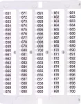 ES-NU0851651 Oznacznik 651 do 700 (100 szt.)