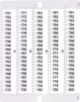 ES-NU0851751 Oznacznik 751 do 800 (100 szt.)