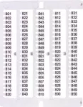 ES-NU0851801 Oznacznik 801 do 850 (100 szt.)