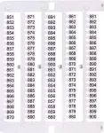 ES-NU0851851 Oznacznik 851 do 900 (100 szt.)