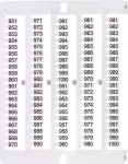 ES-NU0851951 Oznacznik 951 do 1000 (100 szt.)