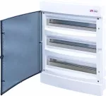 ECM 3x18PT-s Obudowa podtynkowa 3 rzędy po 18 mod. drzwi transparentne