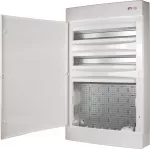 ECT 4x18PO MEDIA 2xMOD Obudowa natynkowa MEDIA z 2 rzędami pod modułówkę wyposażona w płytę i gniazdko