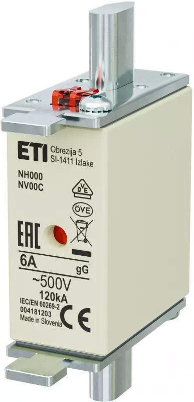 NH000 gG 6A/500V Wkładka topikowa NH - zwłoczna / KOMBI