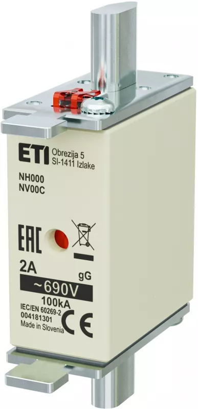 NH000 gG 2A/690V Wkładka topikowa NH - zwłoczna / KOMBI