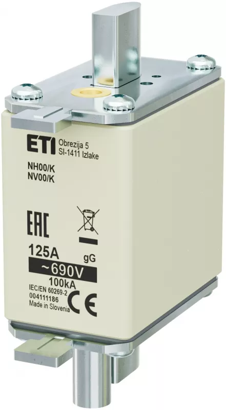 NH00/K gG 125A/690V Wkładka topikowa NH - zwłoczna / Z wybijakiem