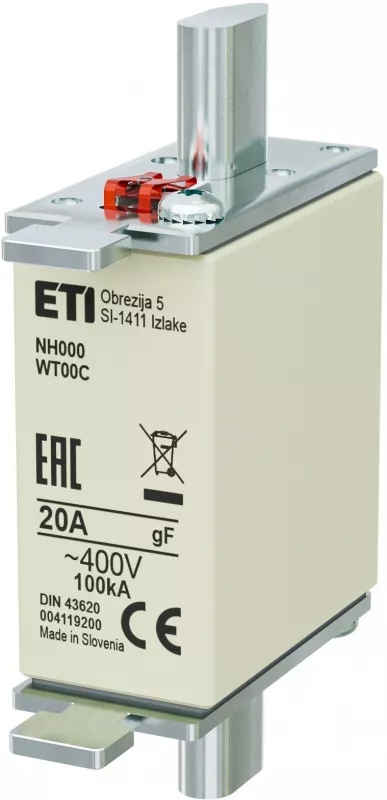 NH000 gF 20A/400V Wkładka topikowa NH - szybka