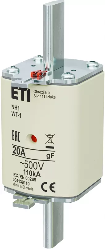 NH1/WT-1 gF 20A/500V Wkładka topikowa NH - szybka / KOMBI