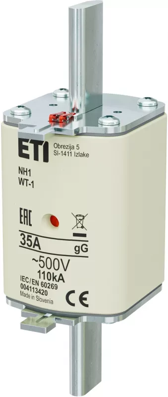 NH1 gG 35A/500V G Wkładka topikowa NH - zwłoczna / KOMBI / Pokrywy stalowe