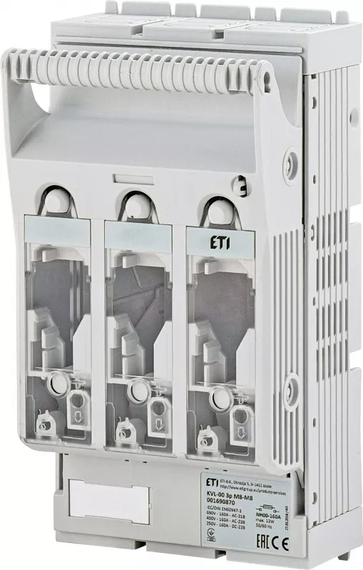 KVL-00 3p M8-M8 Rozłącznik bezpiecznikowy NH - NH00 / 160 A / 3P