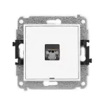 ICON Mechanizm gniazda komputerowego pojedynczego 1xRJ45, kat. 5e, ekranowany, 8-stykowy, bez pola opisowego biały