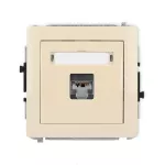 DECO Mechanizm gniazda komputerowego pojedynczego 1xRJ45, kat. 5e, ekranowany, 8-stykowy beżowy