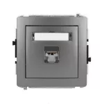 DECO Mechanizm gniazda komputerowego pojedynczego 1xRJ45, kat. 5e, ekranowany, 8-stykowy grafitowy