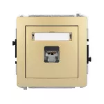 DECO Mechanizm gniazda komputerowego pojedynczego 1xRJ45, kat. 5e, ekranowany, 8-stykowy złoty