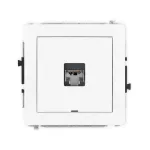 DECO Mechanizm gniazda komputerowego pojedynczego 1xRJ45, kat. 5e, ekranowany, 8-stykowy, bez pola opisowego biały